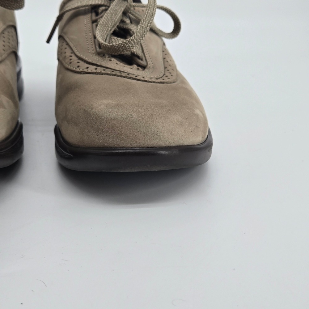 SAS Walk Easy Taupe Gray Nubuck Orthopedic Comfort Walking Shoe 8 W Wide - Picture 7 of 13